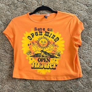 Orange Divided H&M crop top size L